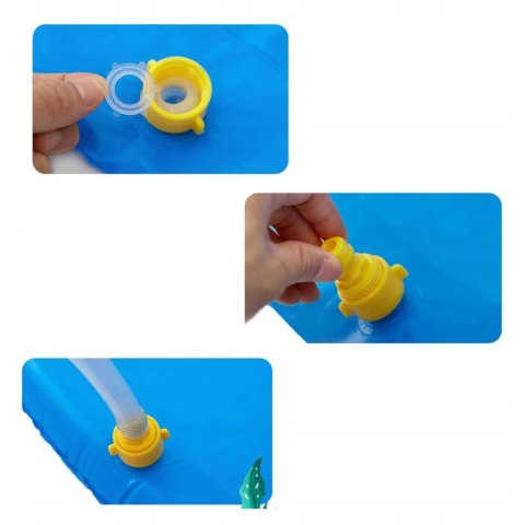 Brodzik letnia mata wodna fontanna 150 cm zraszacz delfin ślizgawka 1657