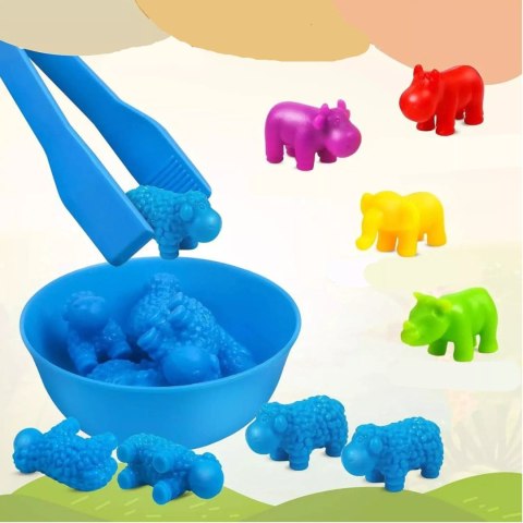 Gumowe zwierzęta gra sorter montesorri 2188-18