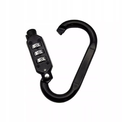 Karabińczyk z szyfrem mocne zapięcie brelok do wózka 3 cyfrowa