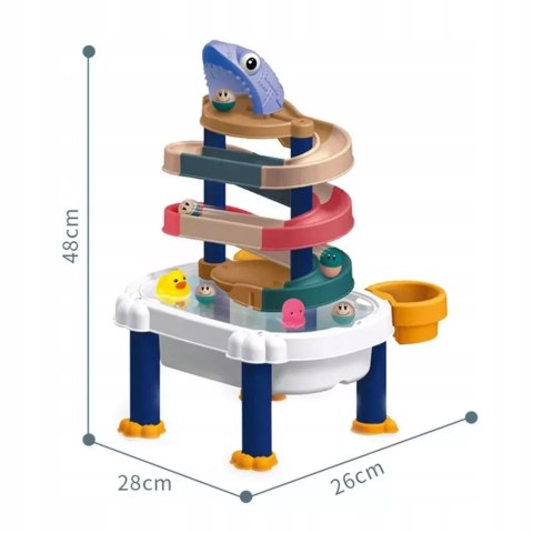 Stolik do piasku i do wody zjeżdżalnia wodna gumowe zabawki rekin 868-1