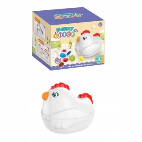 Układanka sorter jajka Montessori kolory DF18