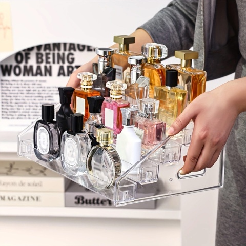 1 szt., przezroczysty wielowarstwowy stojak na perfumy,