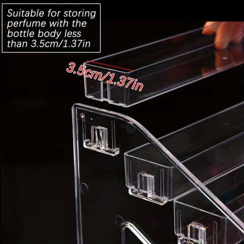 1 szt., przezroczysty wielowarstwowy stojak na perfumy, stojak ekspozycyjny na kosmetyki, stojak do sortowania toaletki, stojak na lakiery do paznokci