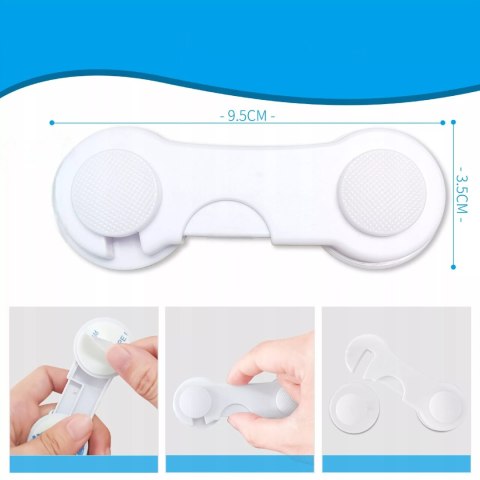 Blokady szafek i szuflad dla dzieci mocne zabezpieczenia 12 szt.