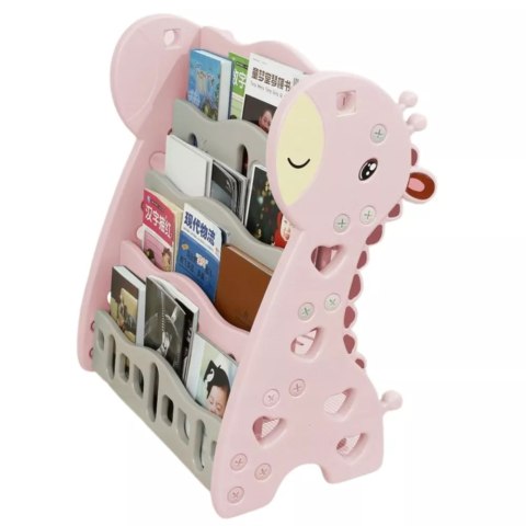 REGAŁ MONTESSORI NA KSIĄŻKI PÓŁKA SZAFKA ORGANIZER POKÓJ DZIECIĘCY ŻYRAFKA RÓŻOWY Z33R