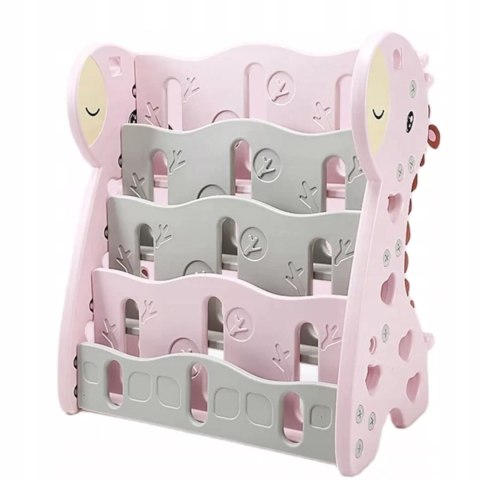REGAŁ MONTESSORI NA KSIĄŻKI PÓŁKA SZAFKA ORGANIZER POKÓJ DZIECIĘCY ŻYRAFKA RÓŻOWY Z33R