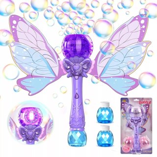 Różdżka motyl do baniek mydlanych ze skrzydłami bańki światła MY232-2