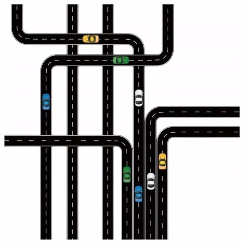 Zestaw 28 rolek taśma samoprzylepna droga jezdnia ulica naklejki znaki