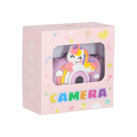 Aparat fotograficzny cyfrowy dla dzieci na statywie jednorożec fioletowy Kik Sp. z o. o. Sp. k.