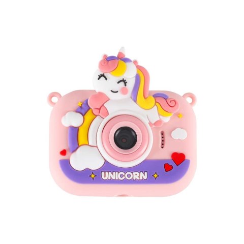 Aparat fotograficzny cyfrowy dla dzieci na statywie jednorożec różowy Kik Sp. z o. o. Sp. k.