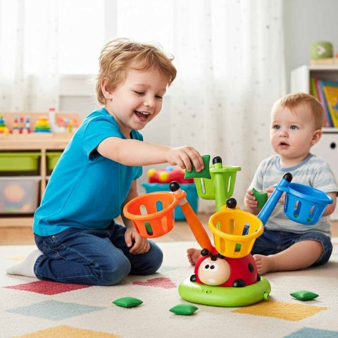 Gra zręcznościowa dla dzieci skakanka wyrzutnia rzut do celu biedronka 4w1 Kik Sp. z o. o. Sp. k.