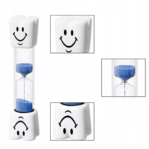 Klepsydra do mycia zębów dla dzieci niebieski Timer czasomierz 3 min