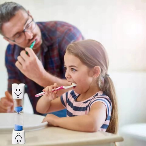 Klepsydra do mycia zębów dla dzieci niebieski Timer czasomierz 3 min