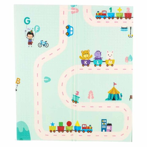 Mata edukacyjna piankowa dwustronna składana pandy ulica 180 x 200cm Kik Sp. z o. o. Sp. k.