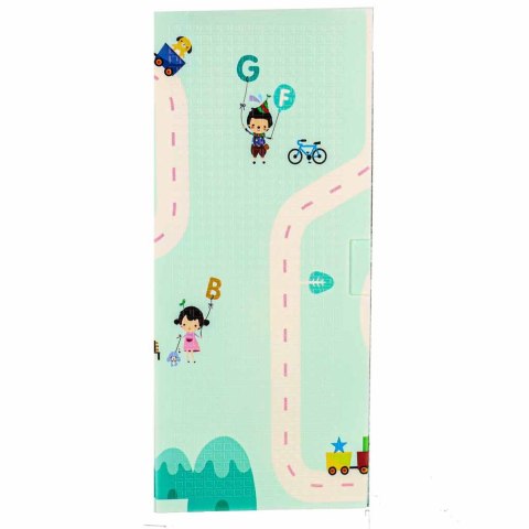 Mata edukacyjna piankowa dwustronna składana pandy ulica 180 x 200cm Kik Sp. z o. o. Sp. k.