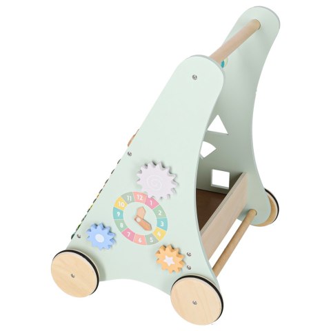 Pchacz dla dziecka chodzik drewniany z liczydłem niebieski Kik Sp. z o. o. Sp. k.
