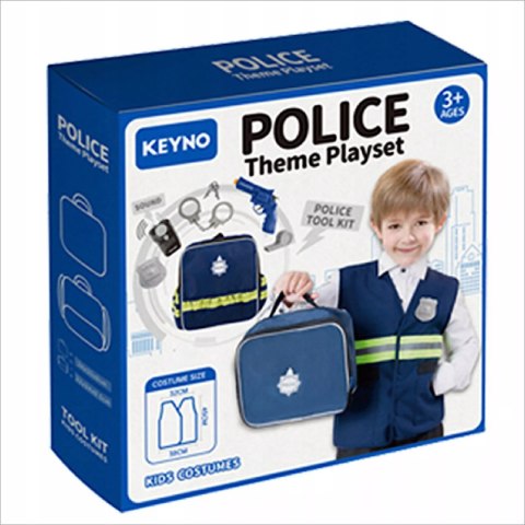 Plecak policjanta krótkofalówka odznaka policyjna pistolet KN633