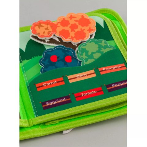 Sensoryczna książeczka dla dzieci farma zwierzątka na rzepy Montessori