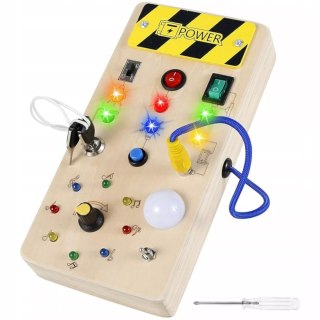 Tablica manipulacyjna drewniana montessori przełączniki światła SY-100111
