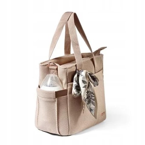 Torba dla mamy do wózka BabyOno CARMEN beżowa torba z matą i apaszką