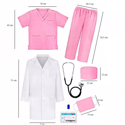 Zestaw Kostiumowy dla Pediatry Idealny Strój Lekarz pielęgniarka dla Dzieci