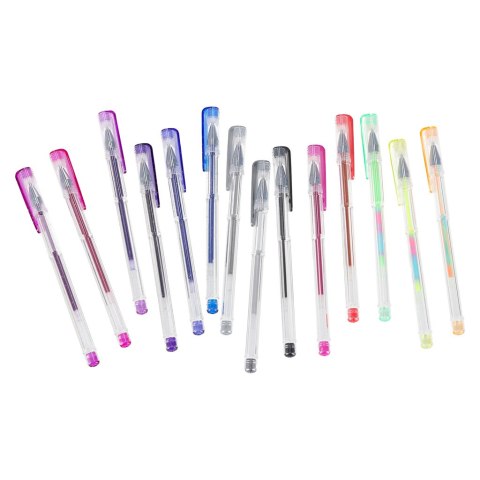 Długopisy żelowe kolorowe w etui 100 sztuk + 100 wkładów Kik Sp. z o. o. Sp. k.