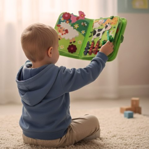 Książeczka sensoryczna edukacyjna manipulacyjna farma Kik Sp. z o. o. Sp. k.