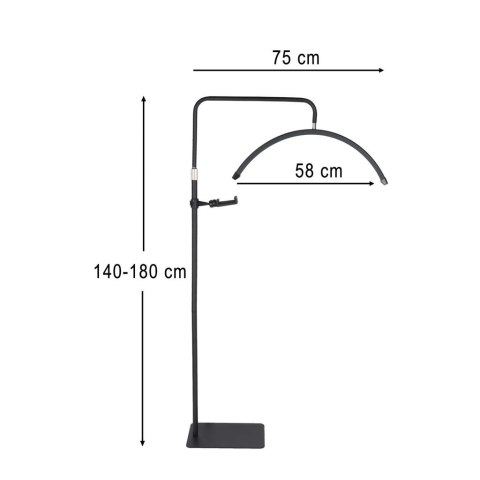 Lampa do przedłużania rzęs LED 36W regulowana kosmetyczna bezcieniowa łuk czarna Kik Sp. z o. o. Sp. k.