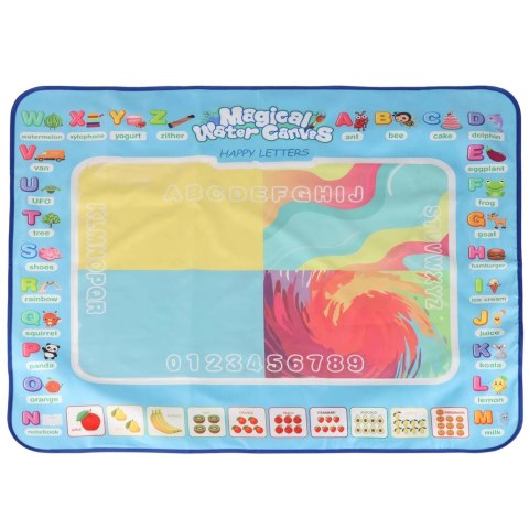 Mata wodna do malowania rysowania wodą mazaki pieczątki szablony wałek 100x80cm alfabet Kik Sp. z o. o. Sp. k.