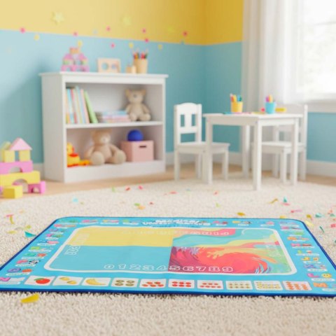 Mata wodna do malowania rysowania wodą mazaki pieczątki szablony wałek 100x80cm alfabet Kik Sp. z o. o. Sp. k.