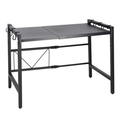 Półka kuchenna nad mikrofalówkę organizer regulowany metalowy 6 wieszaków Kik Sp. z o. o. Sp. k.