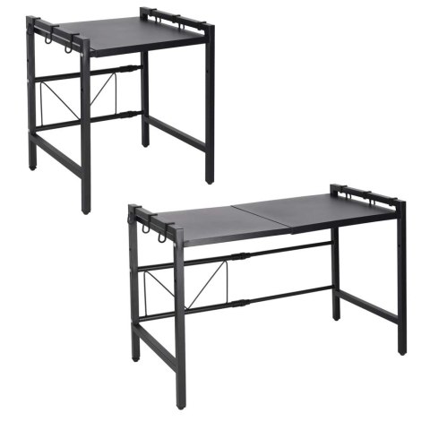 Półka kuchenna nad mikrofalówkę organizer regulowany metalowy 6 wieszaków Kik Sp. z o. o. Sp. k.