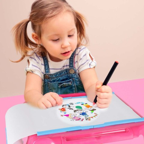 Projektor rzutnik stolik do rysowania karty różowy Kik Sp. z o. o. Sp. k.