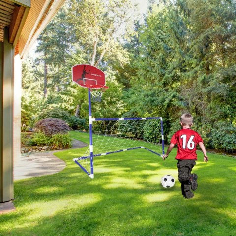 Bramka piłkarska do piłki nożnej tablica do koszykówki gry w kosza gra 2w1 2 piłki pompka Kik Sp. z o. o. Sp. k.