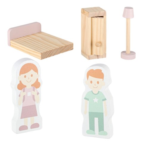 Domek dla lalek drewniany LULILO Peonio 70cm LED róż Kik Sp. z o. o. Sp. k.