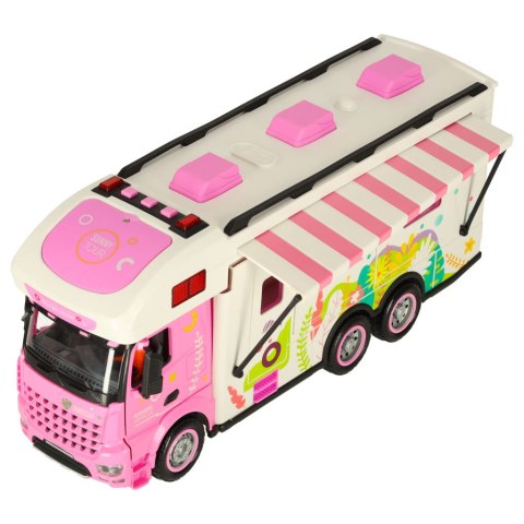 Kamper zdalnie sterowany na pilota samochód kempingowy auto 2,4GHz dźwięki światła akcesoria różowy Kik Sp. z o. o. Sp. k.