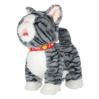 Kotek interaktywny na smyczy miauczy chodzi rusza ogonem szary Kik Sp. z o. o. Sp. k.