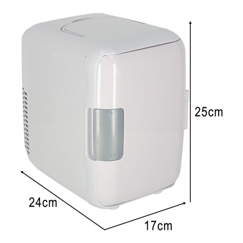 Lodówka turystyczna elektryczna samochodowa mini na jedzenie kosmetyki grzanie chłodzenie 2w1 4L biała Kik Sp. z o. o. Sp. k.