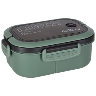 Lunch box śniadaniówka pudełko śniadaniowe z przegródkami dzielone 1200ml zielone Kik Sp. z o. o. Sp. k.