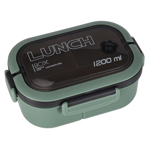 Lunch box śniadaniówka pudełko śniadaniowe z przegródkami dzielone 1200ml zielone Kik Sp. z o. o. Sp. k.