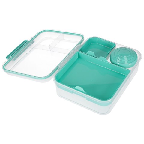 Lunch box śniadaniówka pudełko śniadaniowe z przegródkami dzielone 2200ml miętowe Kik Sp. z o. o. Sp. k.