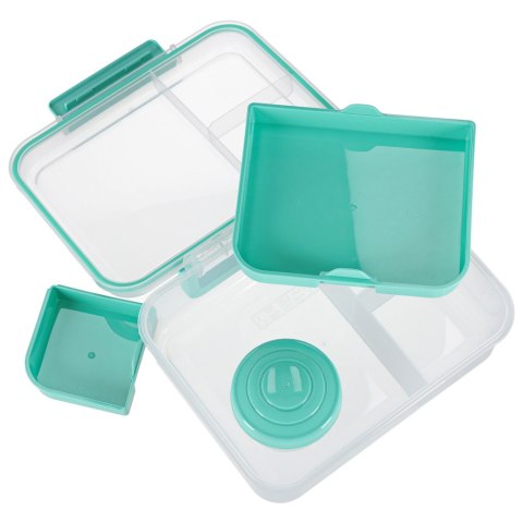 Lunch box śniadaniówka pudełko śniadaniowe z przegródkami dzielone 2200ml miętowe Kik Sp. z o. o. Sp. k.