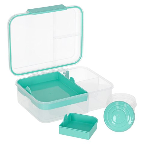 Lunch box śniadaniówka pudełko śniadaniowe z przegródkami dzielone 2200ml miętowe Kik Sp. z o. o. Sp. k.