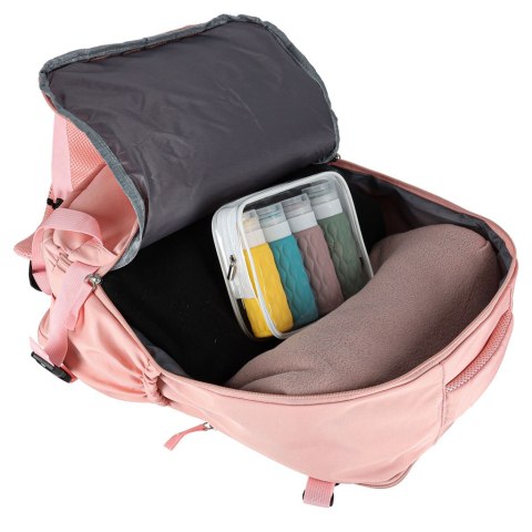 Plecak podróżny turystyczny bagaż różowy 45x30 cm Kik Sp. z o. o. Sp. k.