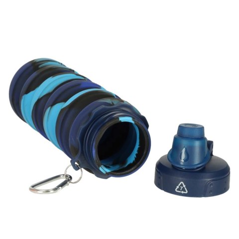 Butelka na wodę bidon silikonowy składany z uchwytem BPA FREE 500ml niebieski Kik Sp. z o. o. Sp. k.