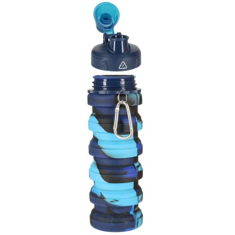 Butelka na wodę bidon silikonowy składany z uchwytem BPA FREE 500ml niebieski Kik Sp. z o. o. Sp. k.