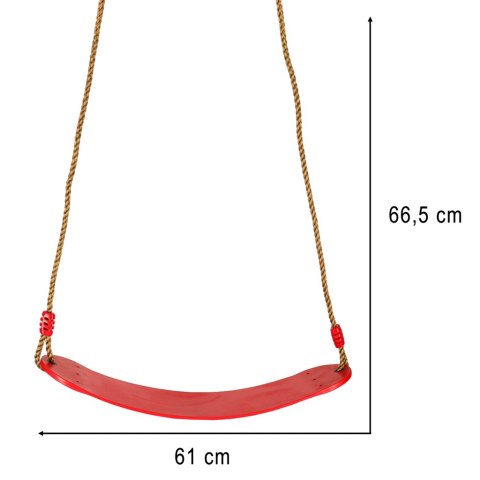 Huśtawka ogrodowa dla dzieci płaska wytrzymała czerwona Kik Sp. z o. o. Sp. k.