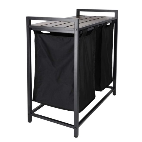 Kosz na pranie bieliznę 2 komory z półką blatem pojemnik loft 80l Kik Sp. z o. o. Sp. k.