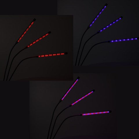 Lampa do roślin LED uprawy wzrostu panel 3 żarówki Kik Sp. z o. o. Sp. k.