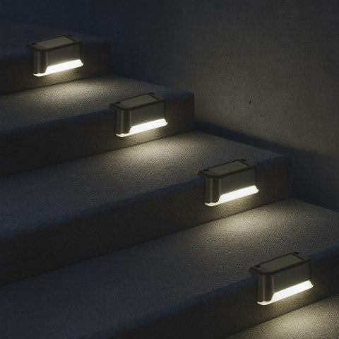 Lampa solarna schodowa ogrodowa zewnętrzna LED na schody czujnik zmierzchu 8 sztuk Kik Sp. z o. o. Sp. k.